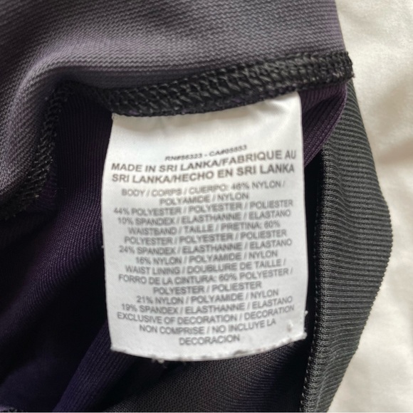 Women Nike Purple Black Sculpt Ribbed Dri Fit Legging L, Runs small - Picture 5 of 7